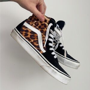 Vans Leopard Print Skate Shoes W7.5 M6.0